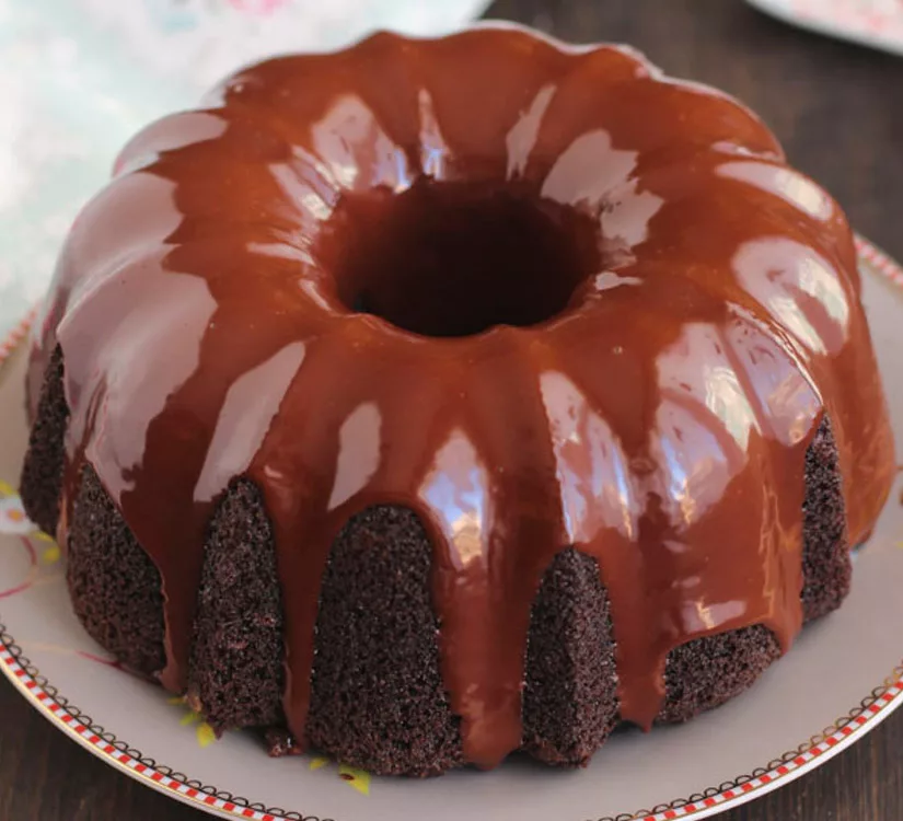 receta bundt cake de chocolate, resultado final: bizcocho perfecto