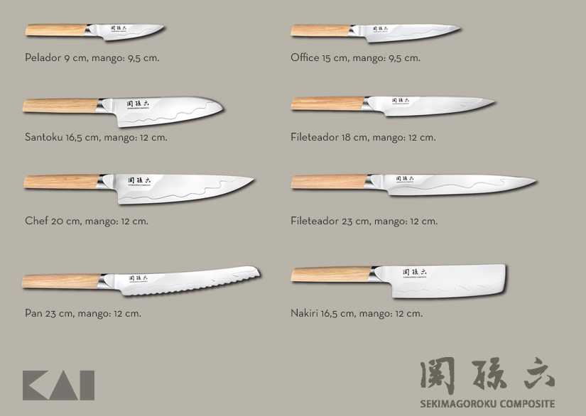 Colección completa de cuchillos Seki magoroku