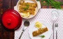 Salmón al horno con miel y mostaza