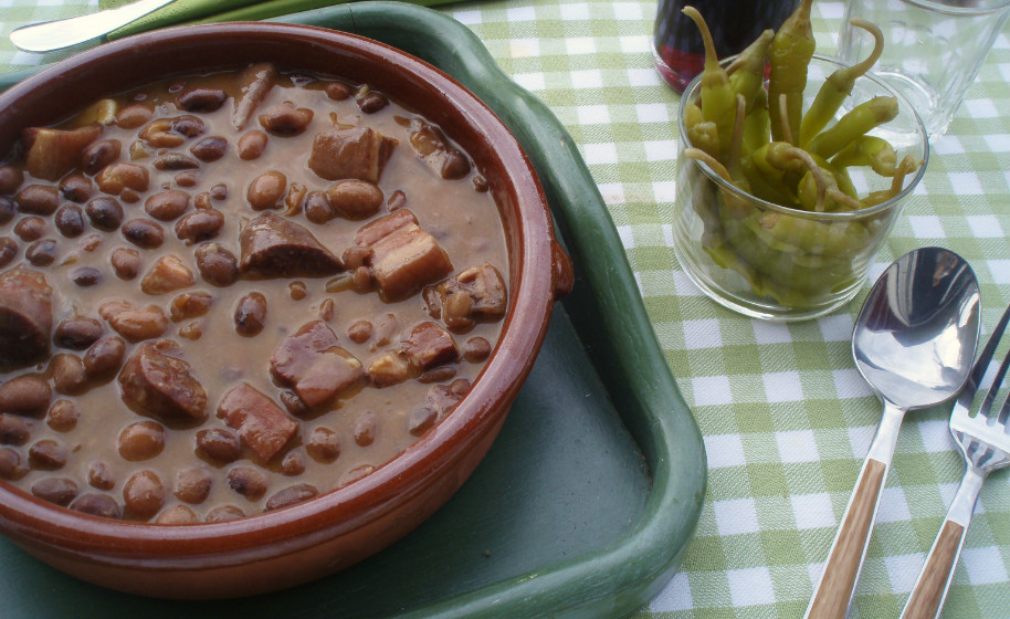 Alubias en olla a presión