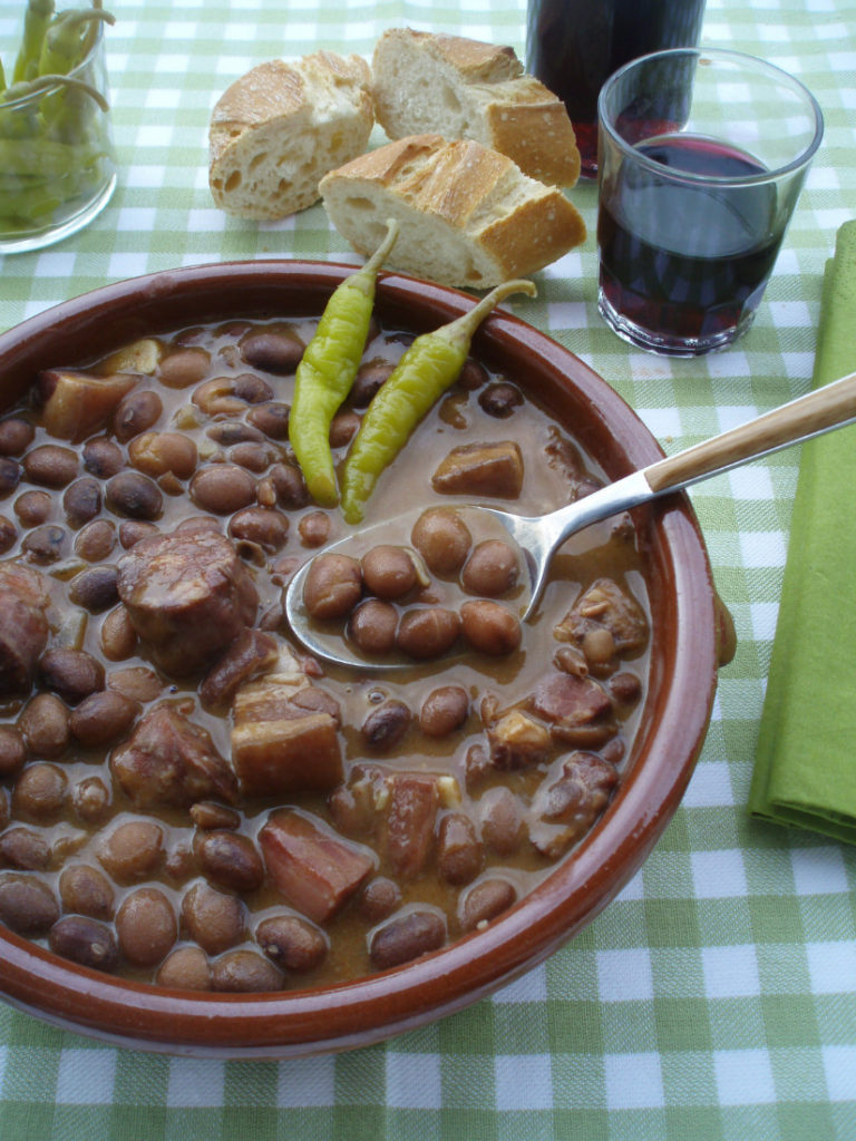 Alubias en olla a presión