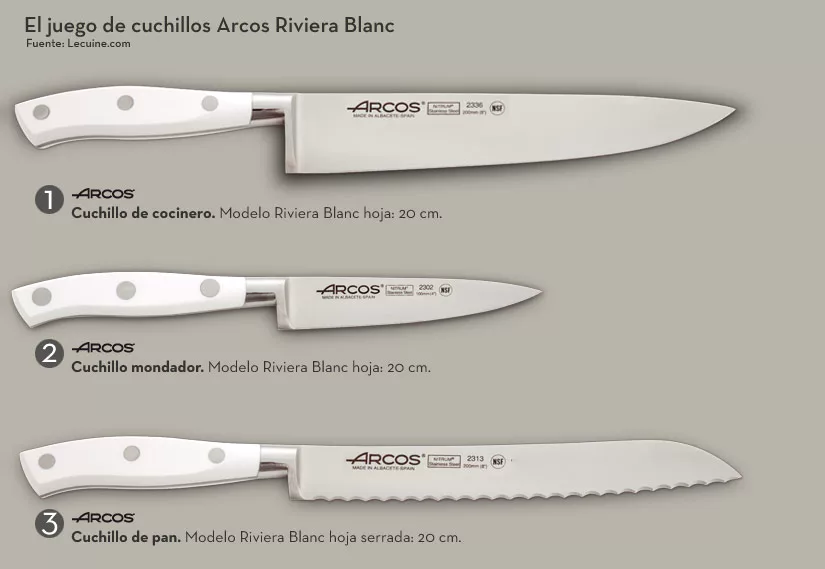 Juego de Cuchillos Arcos de Cocina ➤ Menaje Profesional