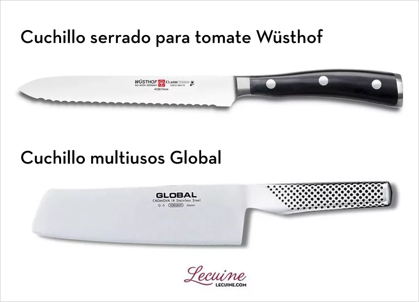 Cuchillos de acero inoxidable para cortar vegetales