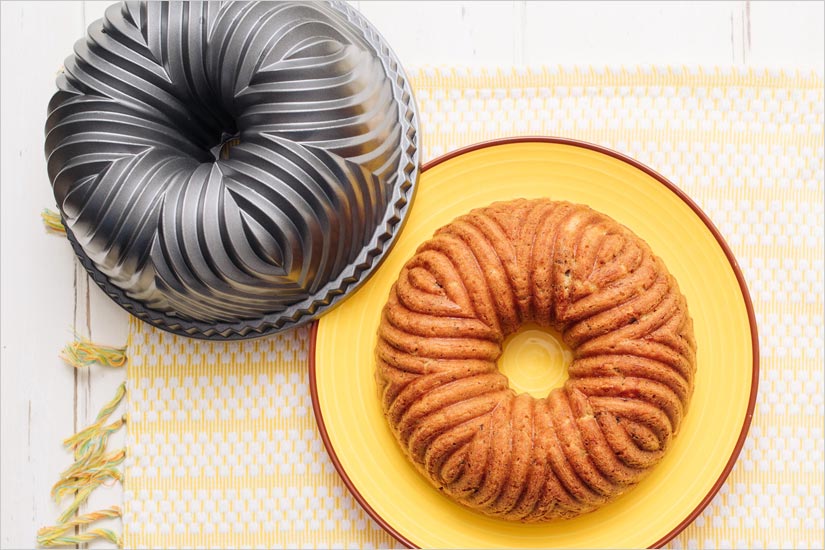 Así quedó el Bundt Cake recién horneado