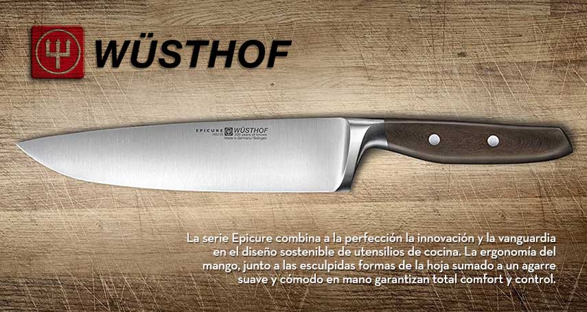 La serie Wüshtof Epicure está desarrolada con maderas recicladas de alta resistencia.