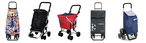 Carrito de compras plegable grande de 60 l con 4 ruedas, carro de