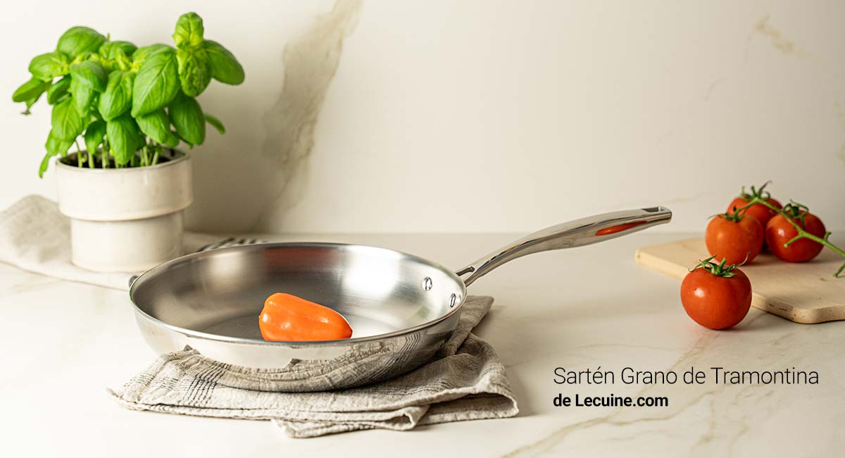 Una buena sarte´n de acero inoxidable para uso diario: Tramontina Grano de Leccuine