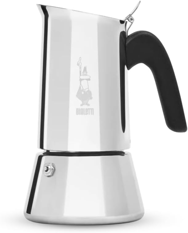 Cafetera italiana Bialetti Venus de acero inoxidable con mango antiquemaduras, apta para inducción