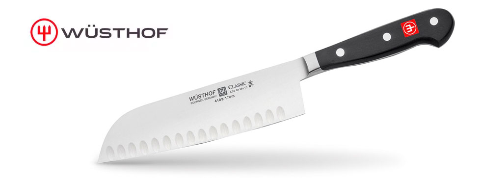 Cuchillo Santoku alveolado Wüsthof