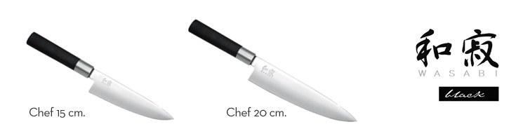 Cuchillos de chef de la serie Wasabi Black Kai