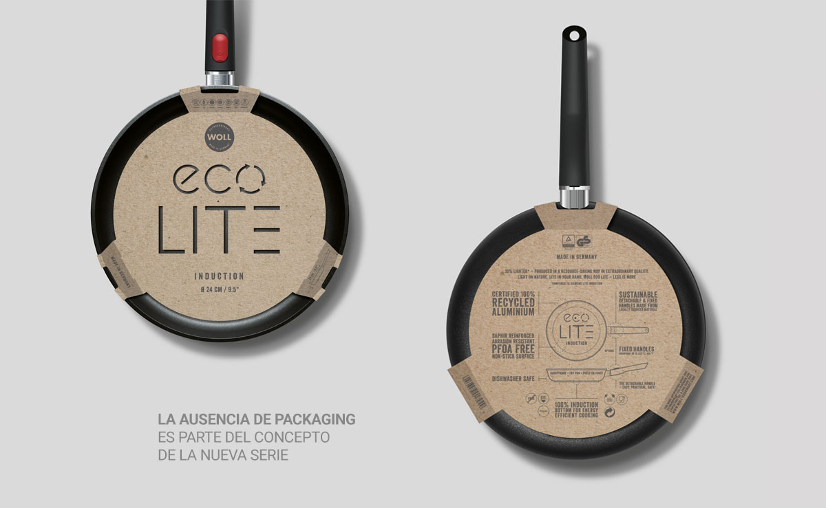 Packaging de las sartenes Woll Eco Lite